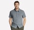 The GO WALK Air Short Sleeve Shirt, ZWART / HOUTSKOOL, full