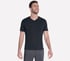GO DRI Pima Short Sleeve V-Neck, BLACK, full