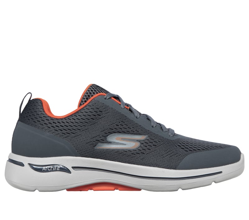 GO WALK Arch Fit - Idyllic, CHARCOAL / ORANGE, fullimage number 0