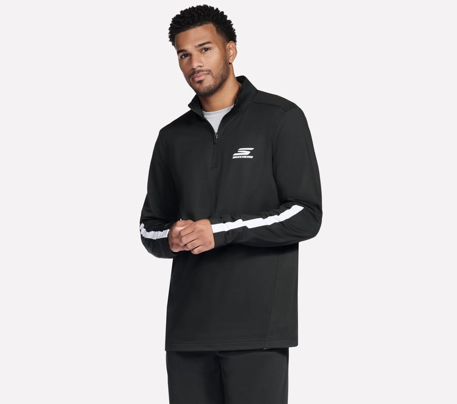 Skechers Advantage 1/4 Zip, BLACK, fullimage number 0