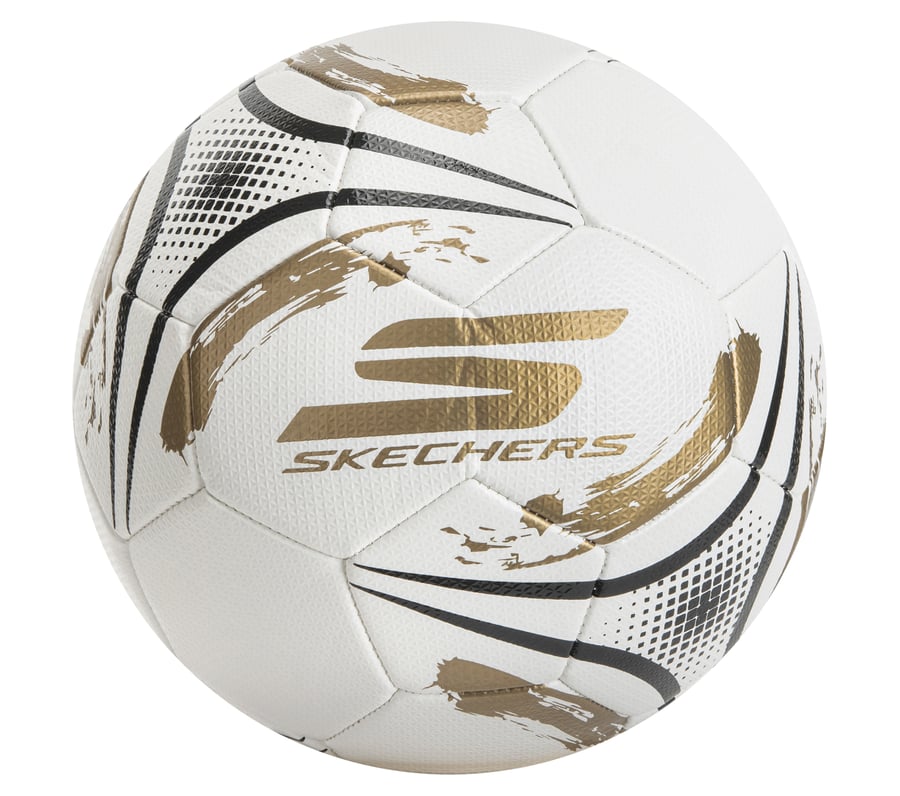 Hex Brushed Size 5 Soccer Ball, BLANC / DORÉ, fullimage number 0