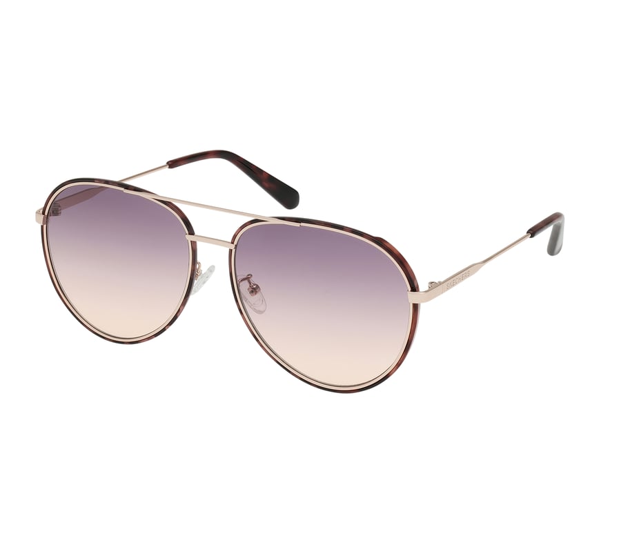 Rounded Metal Aviator Sunglasses, BRN, fullimage number 0